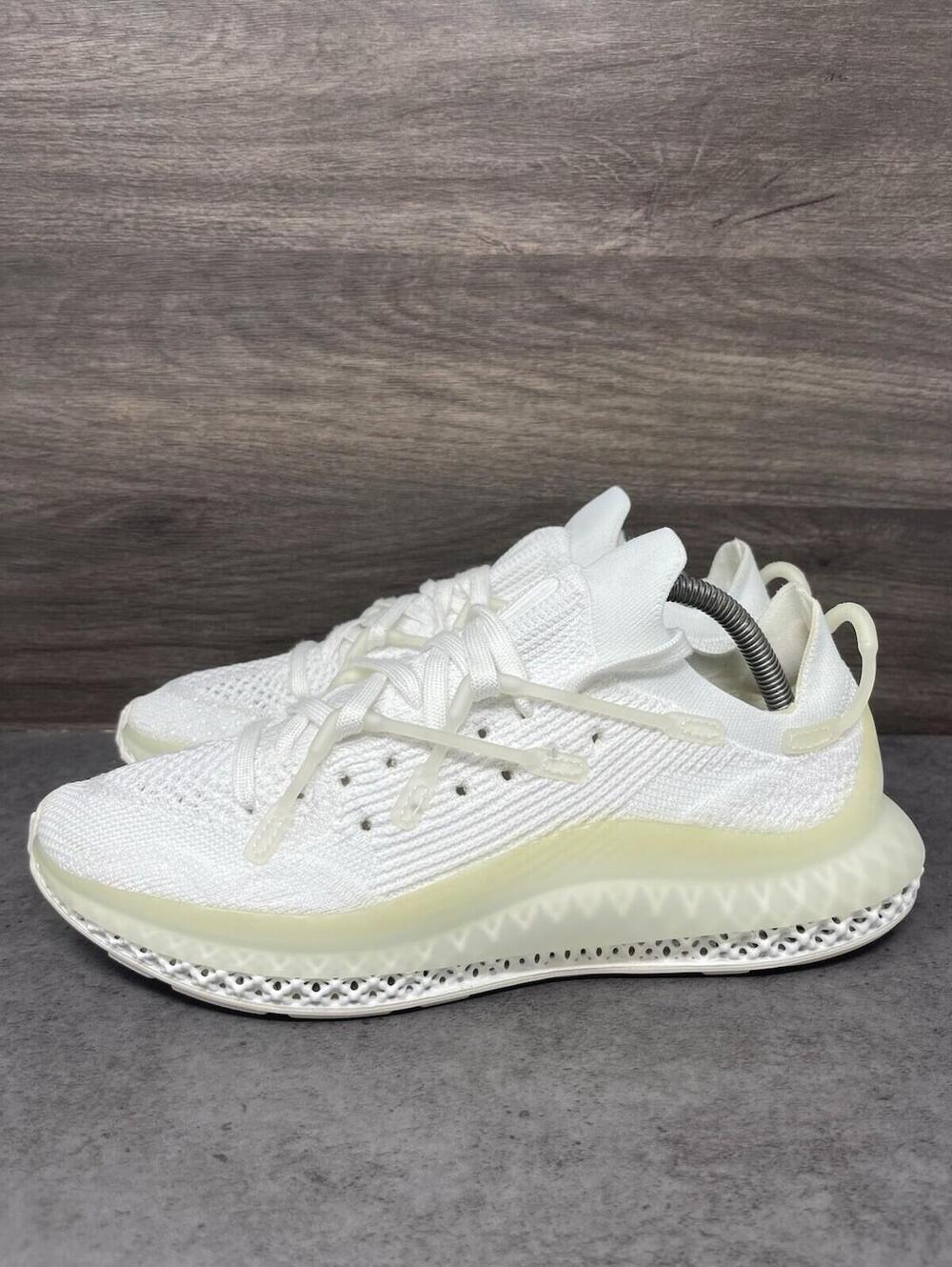 Adidas 4D Fusio Triple White Sneakers Mens Size 9 Athletic Trainer Lot GZ7885